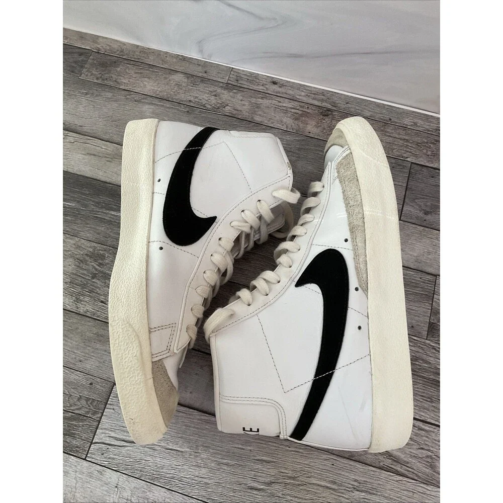 Nike Blazer Mid '77 Vintage White Black BQ6806-100 Og Men's Size 8.5 US